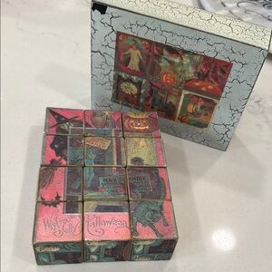 Vintage Halloween Puzzle Blocks